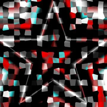 Star decay three-dimensional image Stock Illustration