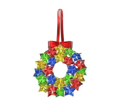 Star Decoration - Front View 스톡 일러스트