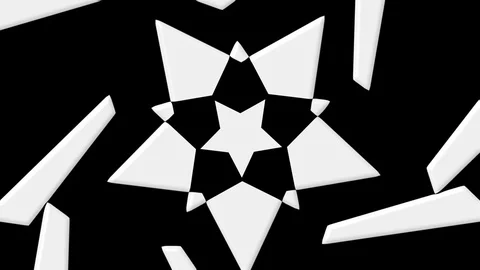 Star decoration pattern Stock Footage 98666730