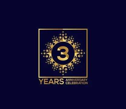 Star Design Shape element, Luxury Gold Color Mixed Design, Anniversary Design Stock Illustration