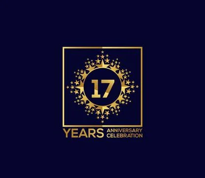 Star Design Shape element, Luxury Gold Color Mixed Design, Anniversary Design Stock Illustration