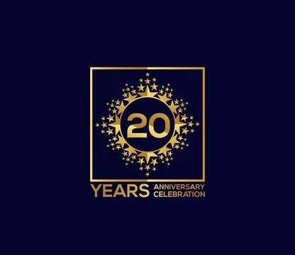 Star Design Shape element, Luxury Gold Color Mixed Design, Anniversary Design Stock Illustration