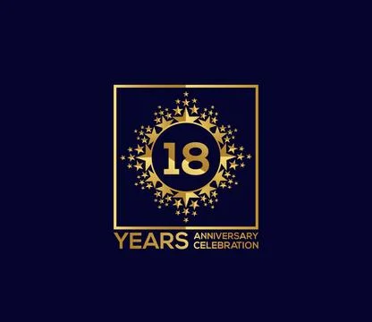 Star Design Shape element, Luxury Gold Color Mixed Design, Anniversary Design Stock Illustration