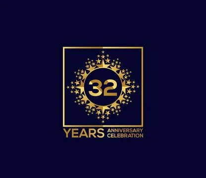 Star Design Shape element, Luxury Gold Color Mixed Design, Anniversary Design Stock Illustration
