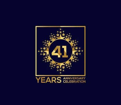Star Design Shape element, Luxury Gold Color Mixed Design, Anniversary Design Stock Illustration