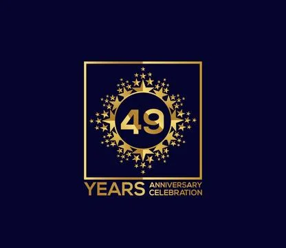 Star Design Shape element, Luxury Gold Color Mixed Design, Anniversary Design 库存插图