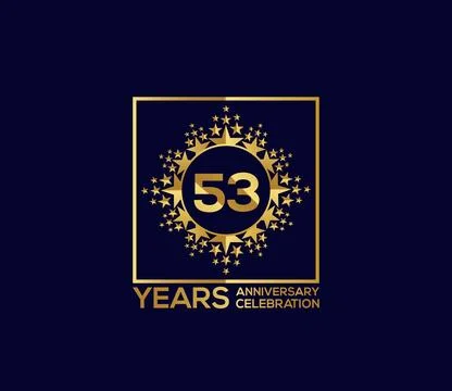 Star Design Shape element, Luxury Gold Color Mixed Design, Anniversary Design Illustrazione stock