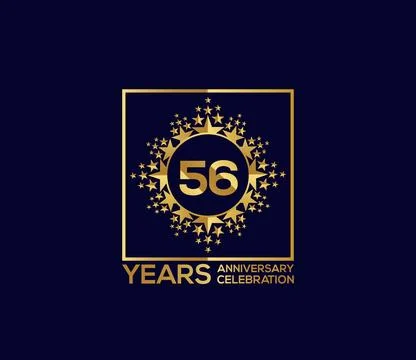 Star Design Shape element, Luxury Gold Color Mixed Design, Anniversary Design Stock Illustration