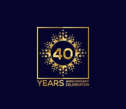 Star Design Shape element, Luxury Gold Color Mixed Design, Anniversary Design Stock Illustration