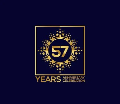 Star Design Shape element, Luxury Gold Color Mixed Design, Anniversary Design Stockillustratie