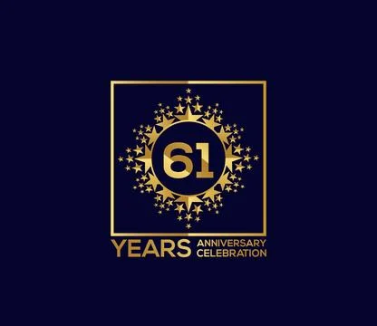 Star Design Shape element, Luxury Gold Color Mixed Design, Anniversary Design Stock Illustration