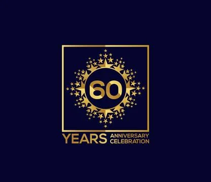 Star Design Shape element, Luxury Gold Color Mixed Design, Anniversary Design Stock Illustration