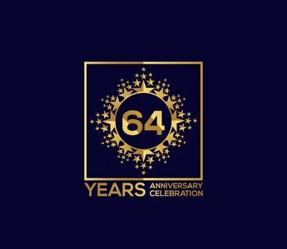 Star Design Shape element, Luxury Gold Color Mixed Design, Anniversary Design Stock Illustration