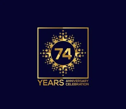 Star Design Shape element, Luxury Gold Color Mixed Design, Anniversary Design Stock Illustration