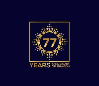 Star Design Shape element, Luxury Gold Color Mixed Design, Anniversary Design Stockillustratie