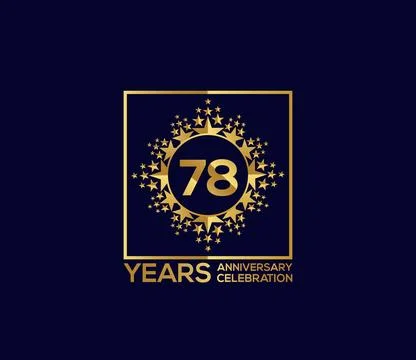 Star Design Shape element, Luxury Gold Color Mixed Design, Anniversary Design Stock-Illustration
