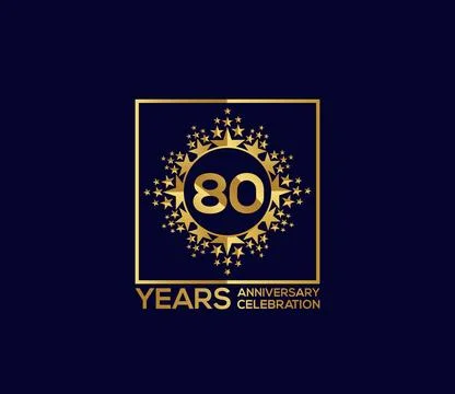 Star Design Shape element, Luxury Gold Color Mixed Design, Anniversary Design Stock Illustration