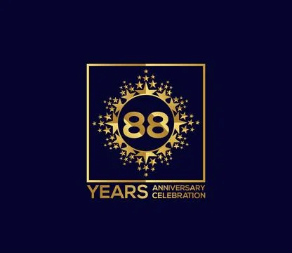 Star Design Shape element, Luxury Gold Color Mixed Design, Anniversary Design Stock Illustration