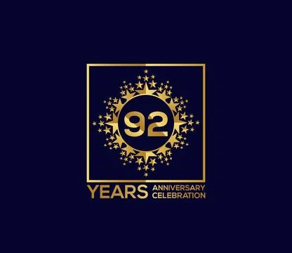 Star Design Shape element, Luxury Gold Color Mixed Design, Anniversary Design Stock Illustration