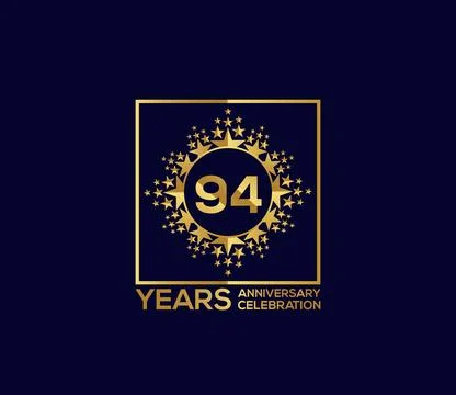 Star Design Shape element, Luxury Gold Color Mixed Design, Anniversary Design Stock Illustration