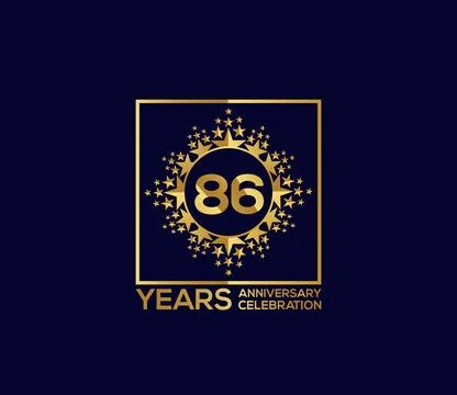 Star Design Shape element, Luxury Gold Color Mixed Design, Anniversary Design Stock Illustration