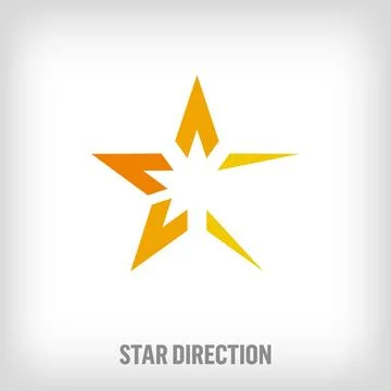 Star direction logo design. Stock Illustration