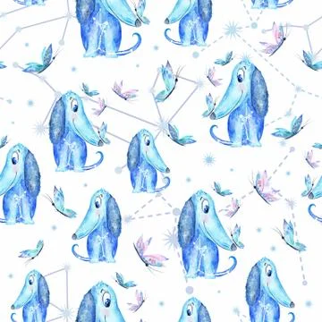 Star Dog Pattern Stock Illustration