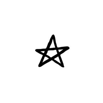 Star doodle icon, vector illustration Stock Illustration