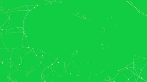 Star dots appearing, forming gold threads, linking nodes into net, closing ring Stock Footage 337142615