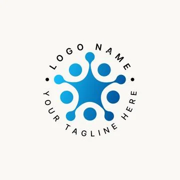 Star dots tech dynamic particle digital to technology circular atom branding Illustrazione stock