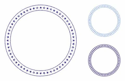 Star Double Circle Frame Mosaic Icon of Circles Stock Illustration