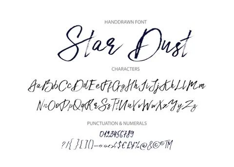Star dust. Handdrawn vector font. Stock Illustration
