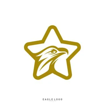 Star Eagle logo Vector Template. Eagle logo with stars icon Illustrazione stock