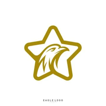 Star Eagle logo Vector Template. Eagle logo with stars icon Stock Illustration
