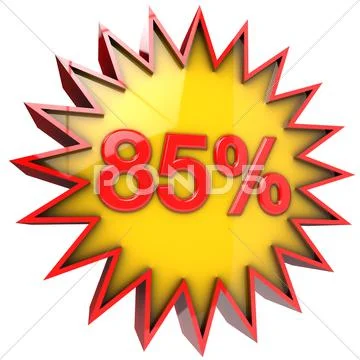 Star off eighty five percent Stock Illustration