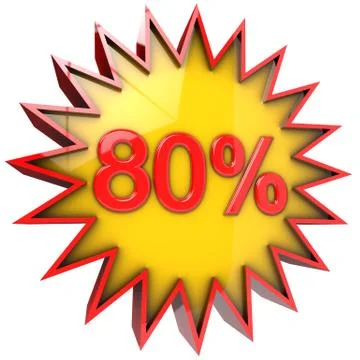 Star off eighty percent Stock Illustration