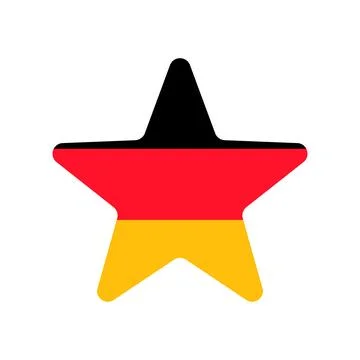 Star element in colors of German flag Stock Illustration