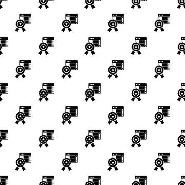 Star emblem pattern seamless vector Illustrazione stock