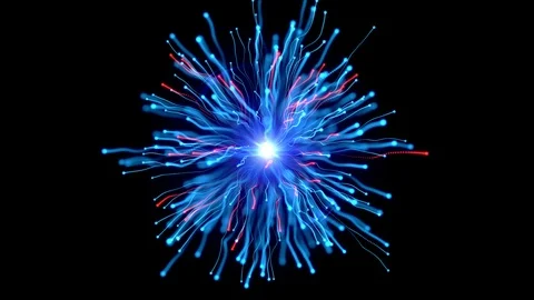 Star energy particles explosion, Big data circle particle, glowing light Stock Footage 116884297