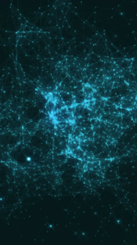 Star explosion with blue particles burst, cosmic destruction, vertical video. Stock Footage 330397622