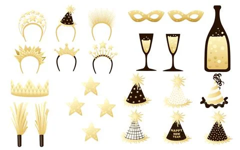 Star explosion of champagne bottle flat vector illustration on white background 스톡 일러스트