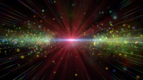 Star explosion in a galaxy of an nebula Stock Illustration