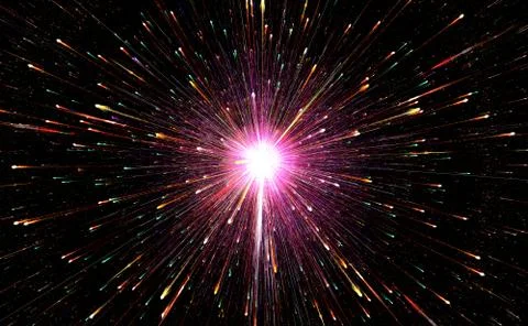 Star explosion with particles Stock Illustration