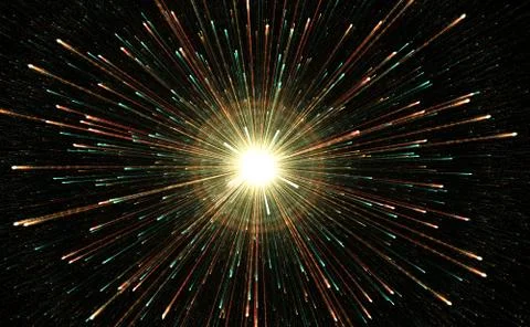 Star explosion with particles Stock Illustration