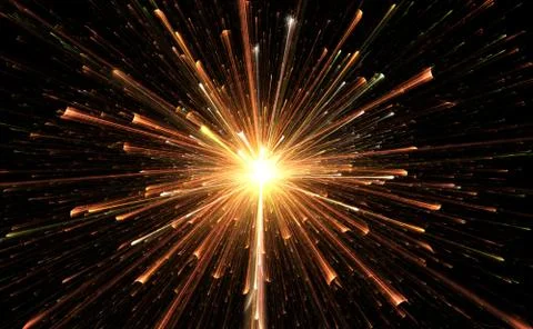 Star explosion with particles Stock Illustration