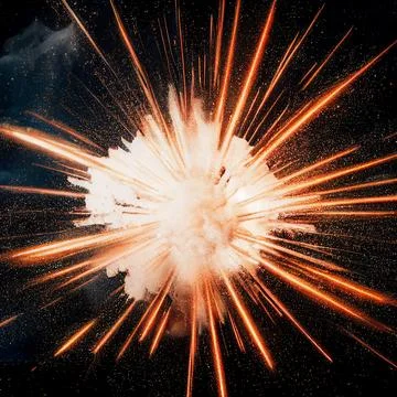 Star explosion with particles Illustrazione stock