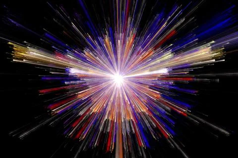 Star explosion with particles, illustration Stockillustratie