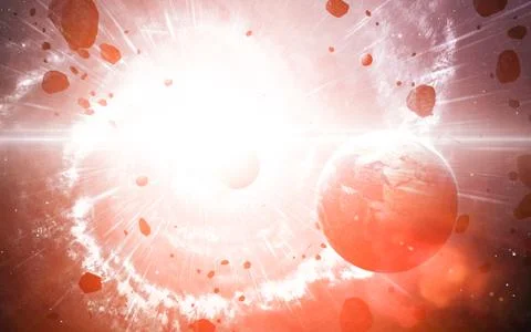 Star explosion in space Stock Photos