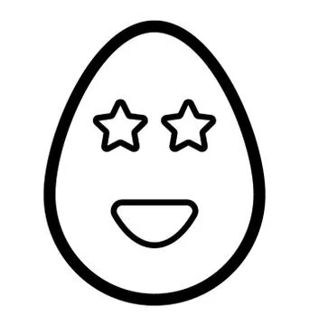 Star Eyes Egg Stock Illustration
