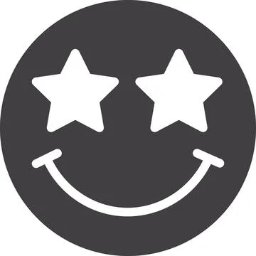 Star eyes face Stock Illustration